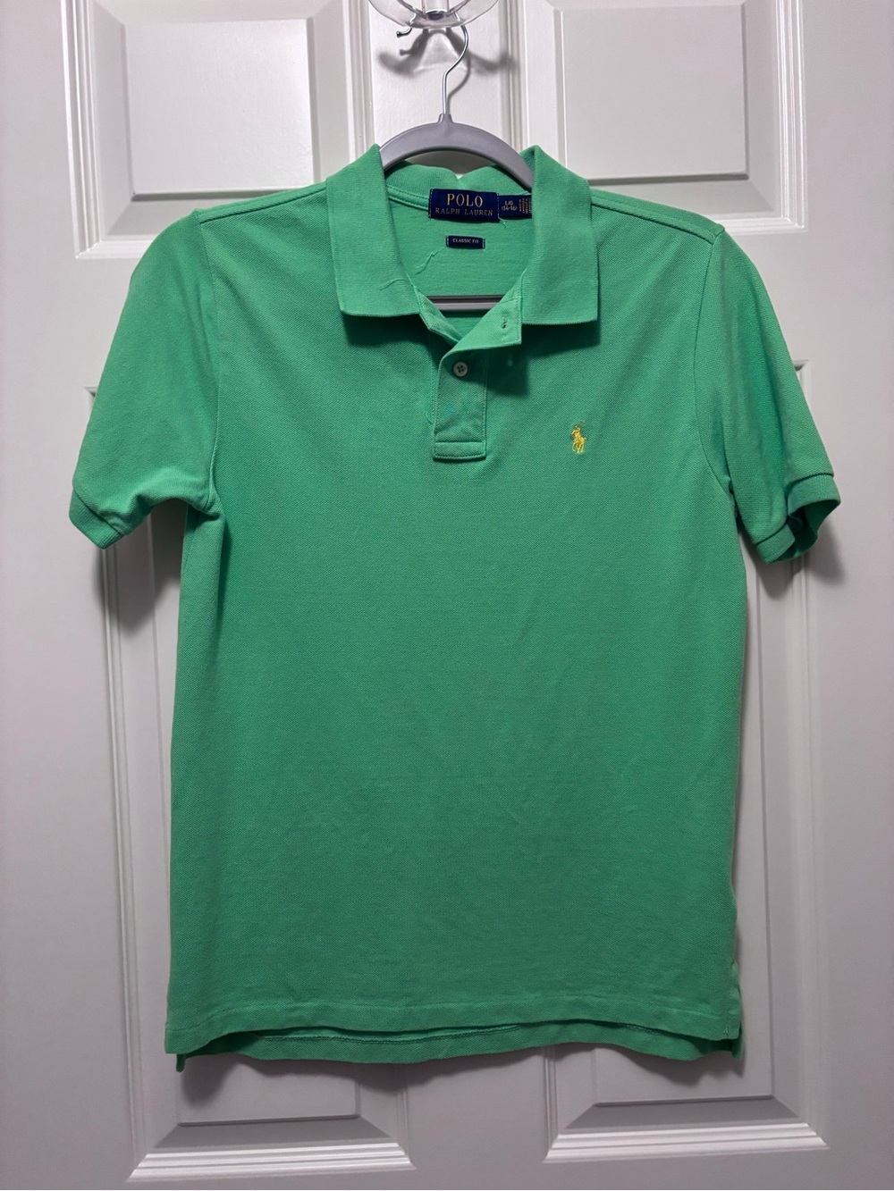 Polo Ralph Lauren lime green polo sz Youth L (14/16)